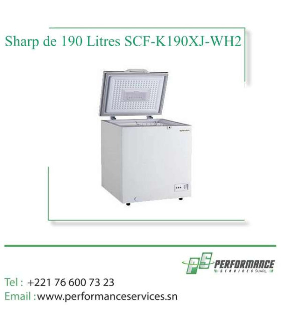 Congélateur horizontal Sharp de 190 Litres SCF-K190XJ-WH2