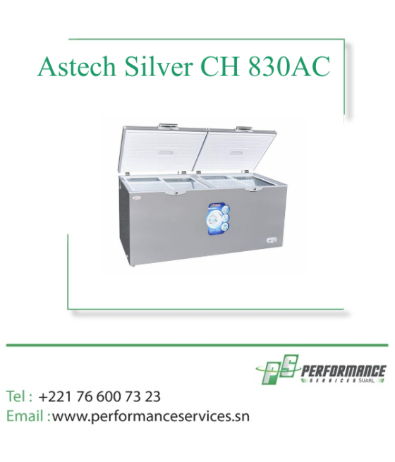 Congélateur Astech Horizontal 830 litres Silver CH 830AC