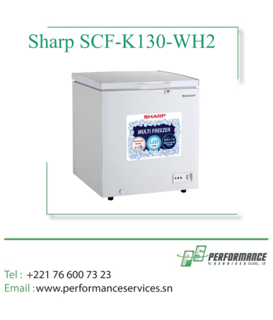Congélateur Sharp Horizontal 130 Litres SCF-K130-WH2