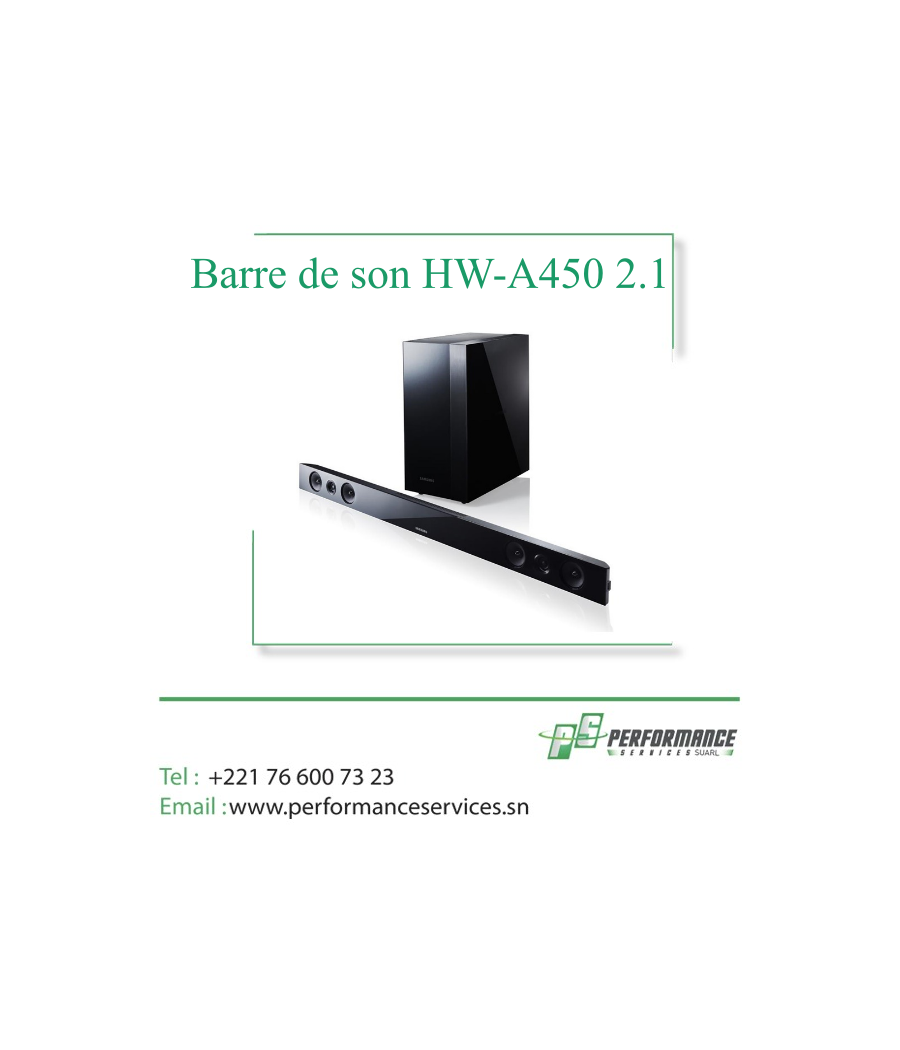 Barre de son Samsung HW-A450 2.1 canaux 300 W Bluetooth