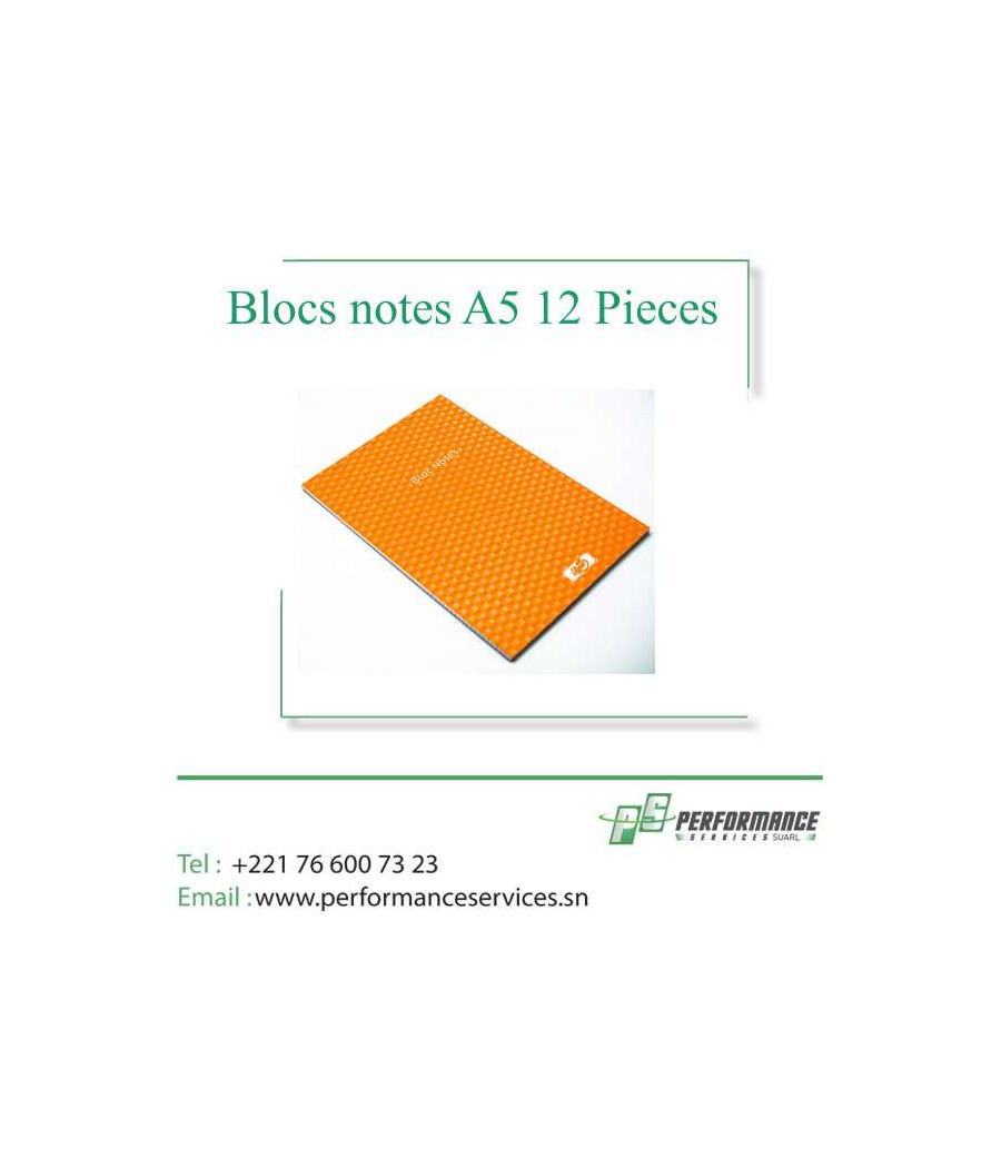Pack de 12 Pieces de Blocs notes A5