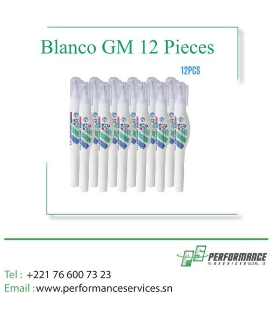 Paquet de 12 Pieces de Blanco PM GM