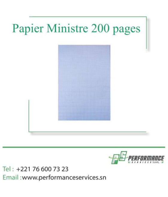 Papier Ministre 200 pages