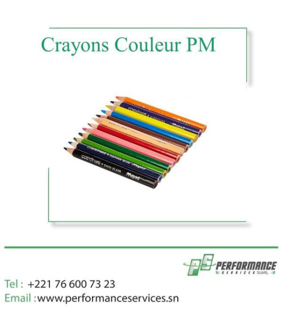 Paquet 12 Crayons à Couleur PM, GM