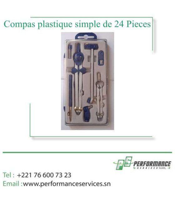 Compas plastique simple de 24 Pieces