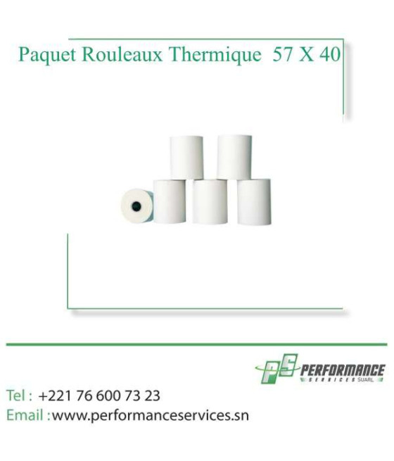 Paquet Rouleaux Thermique Imprimante De Caisse 57 X 40