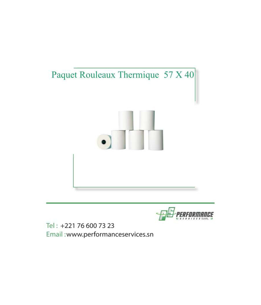 Paquet Rouleaux Thermique Imprimante De Caisse 57 X 40