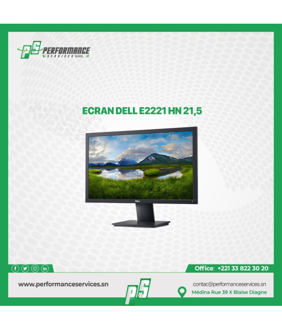 Ecran Moniteur Full HD Dell E2221HN 60 Hz 5 ms (HDMI+VGA)