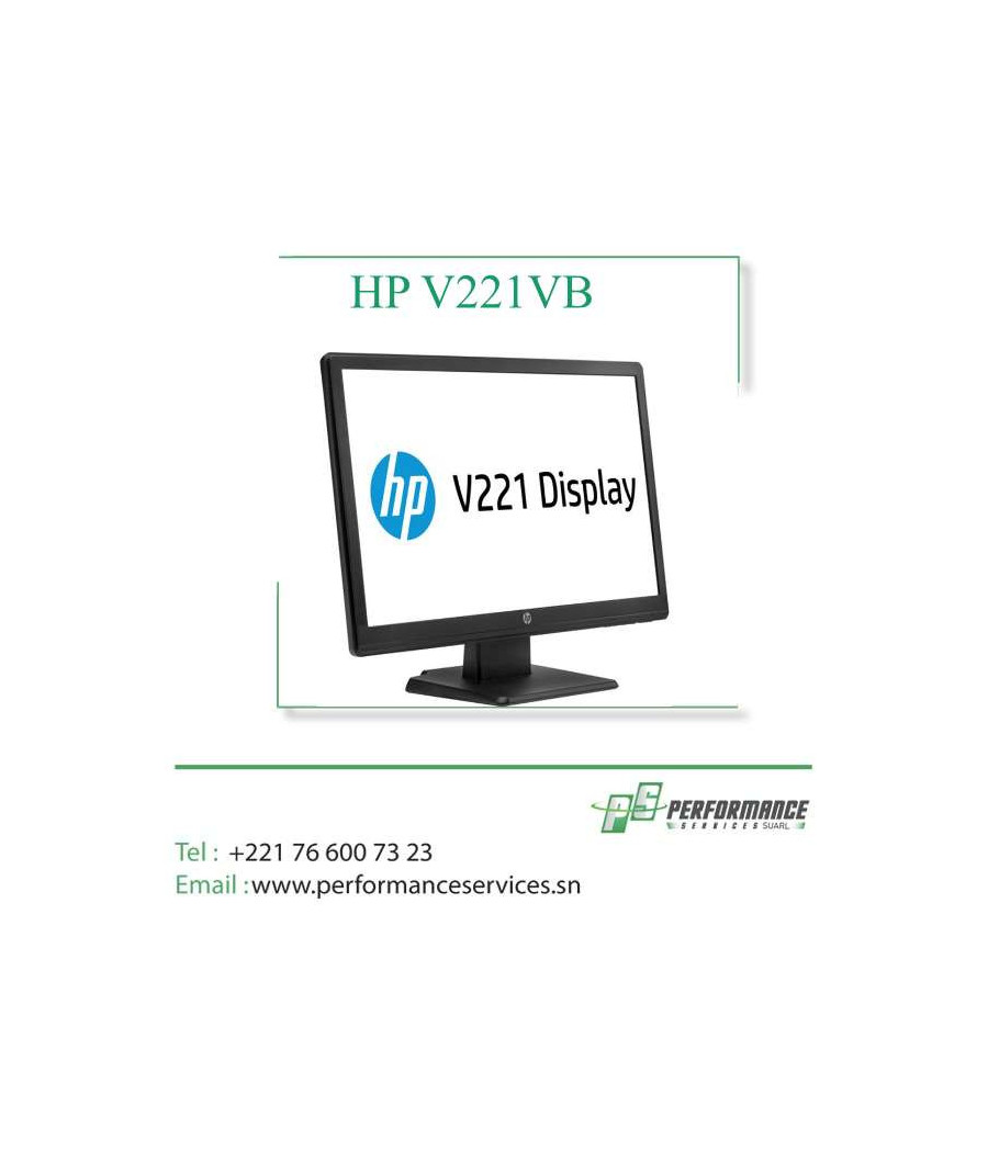Ecran Moniteur Full HD HP V221VB 21,5 pouces, résolution 1920x1080