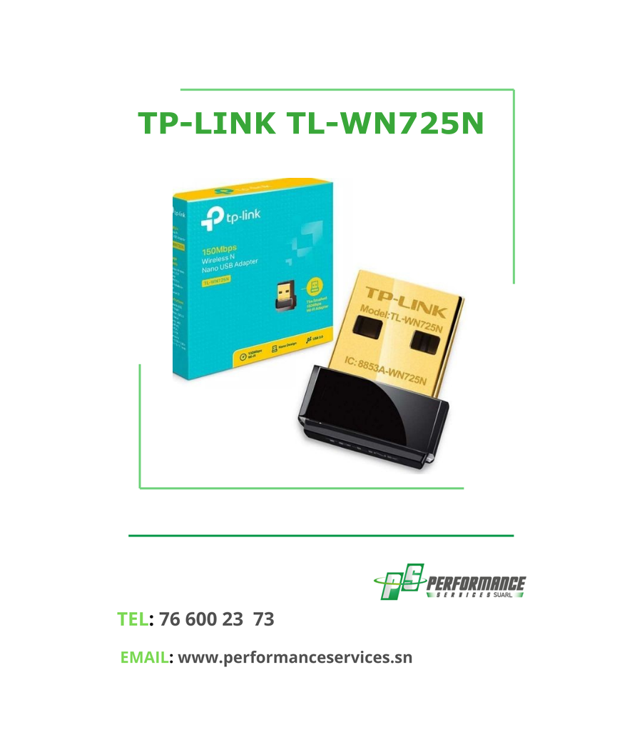 Clé USB Wi-Fi N TP-LINK TL-WN725N (150 Mbps)