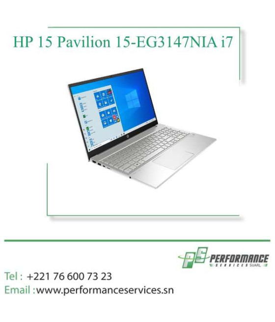 HP 15 Pavilion 15-EG3147NIA i7 RAM 8 Go Disque Dure 512 SSD