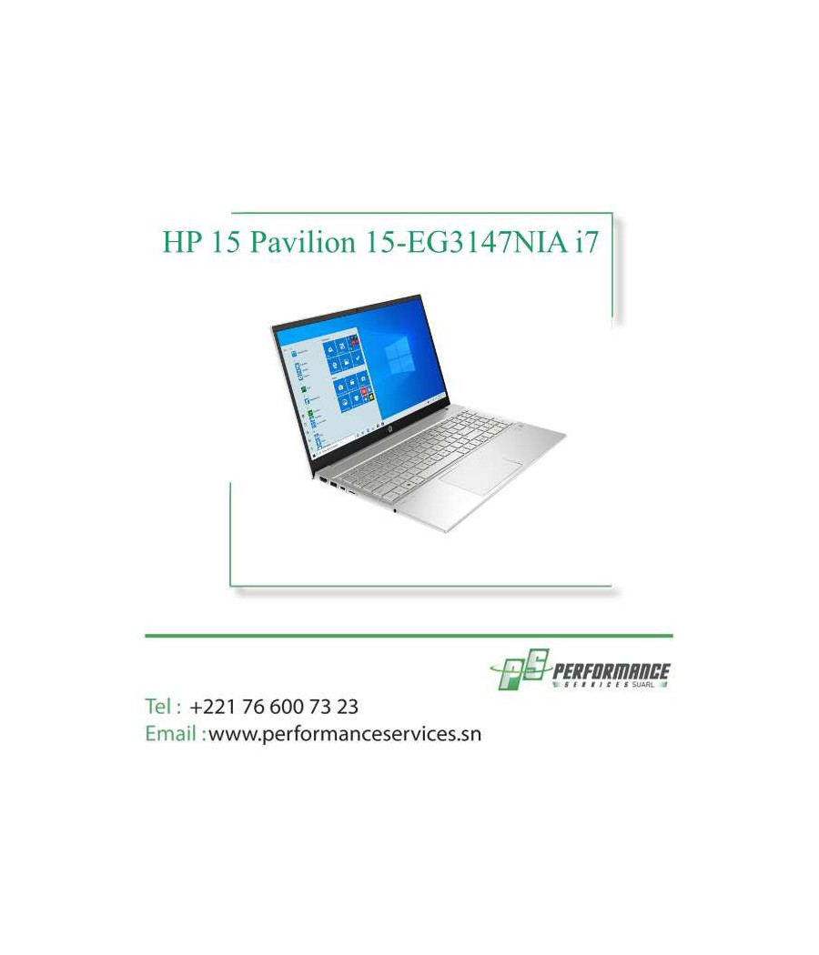 HP 15 Pavilion 15-EG3147NIA i7 RAM 8 Go Disque Dure 512 SSD