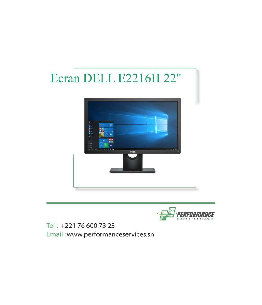 Ecran DELL E2216H 22" FHD 1920x1080 Dalle IPS  VGA  Display Port