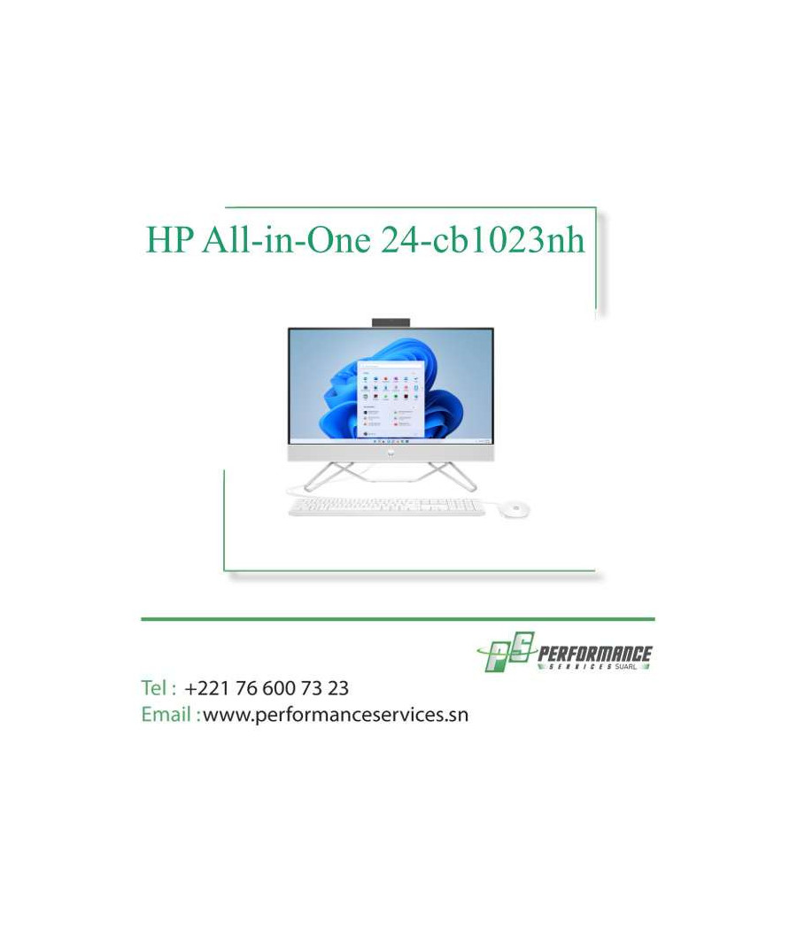 HP All-in-One 24-cb1023nh Intel Core i5-1235U 12e Gen RAM 8 GB SSD 512