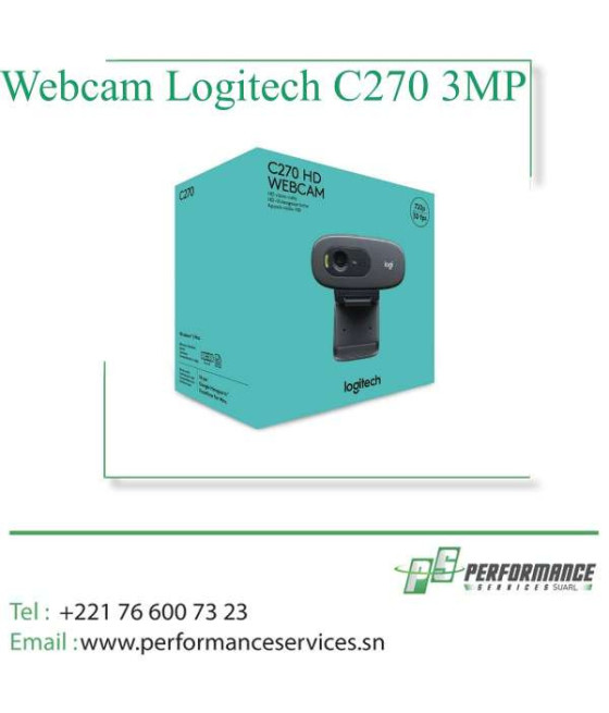 Webcam Logitech C270 3MP 1280 USB 2.0
