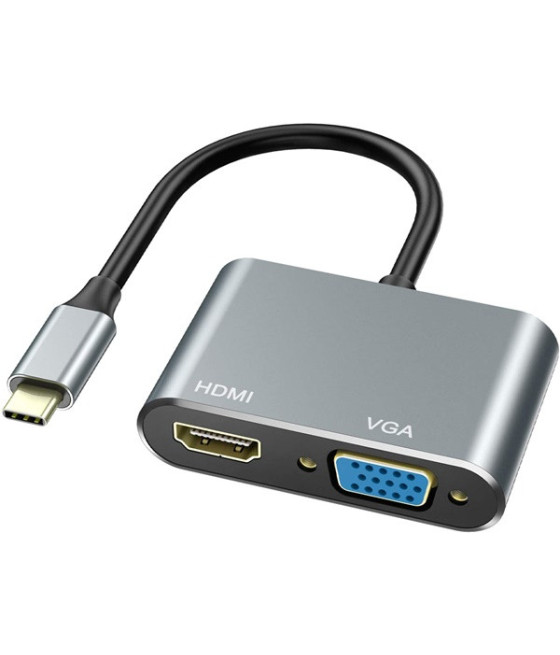 Convertisseur, Hub USB Type-C Vers HDMI-VGA