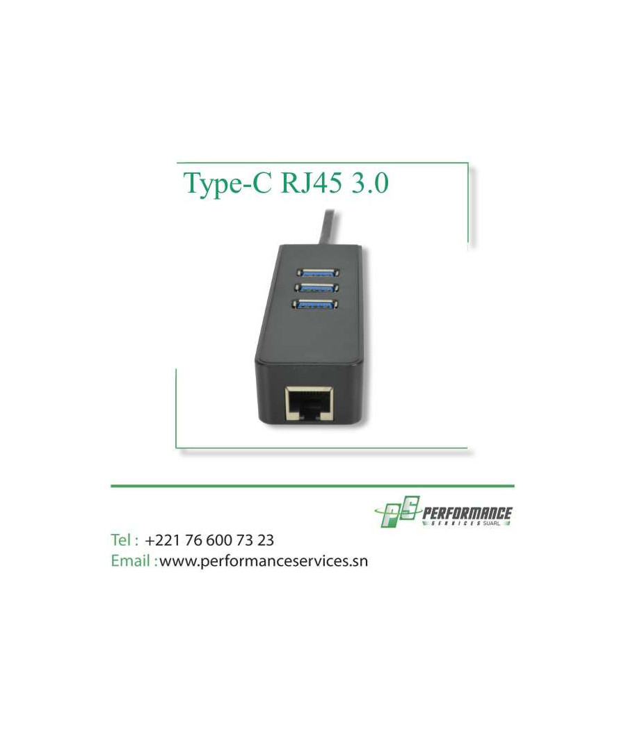 Convertisseur USB Type-C RJ45 Gigabit Ethernet 3.0