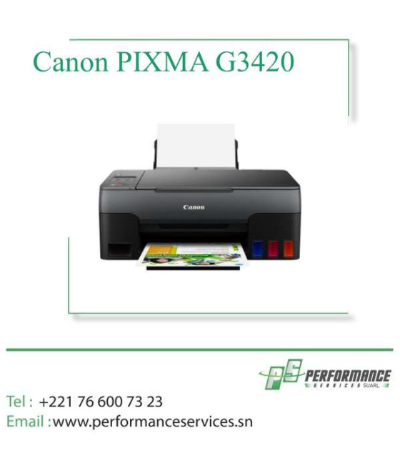 Imprimante multifonction Canon PIXMA G3420 à réservoirs rechargeables,