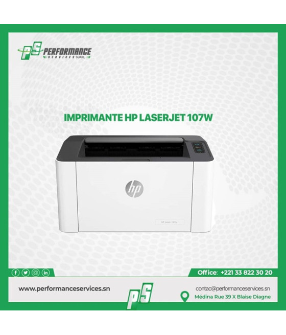 Imprimante laser HP 107W Wifi Monochrome